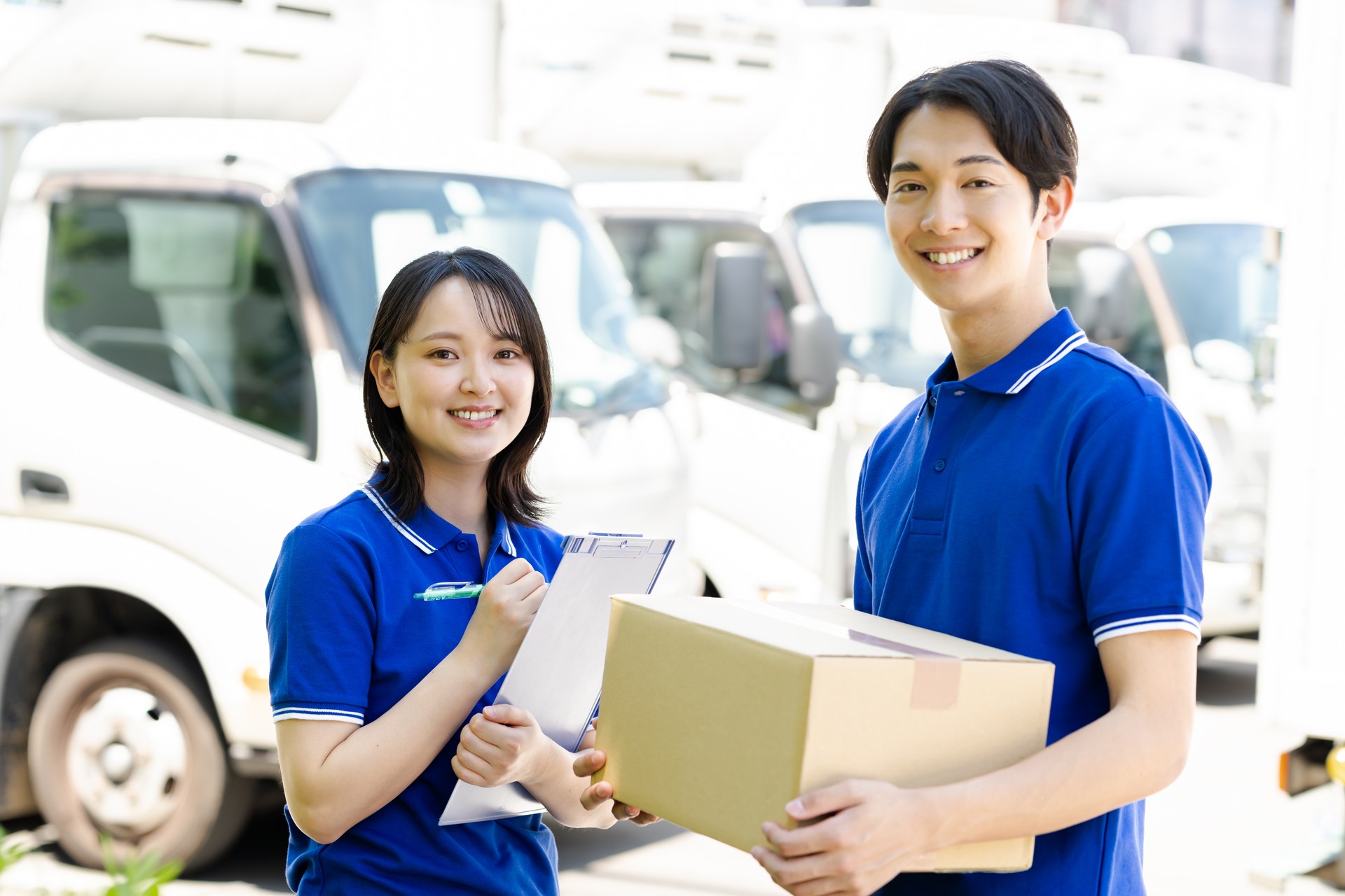 Young staff at a shipping company